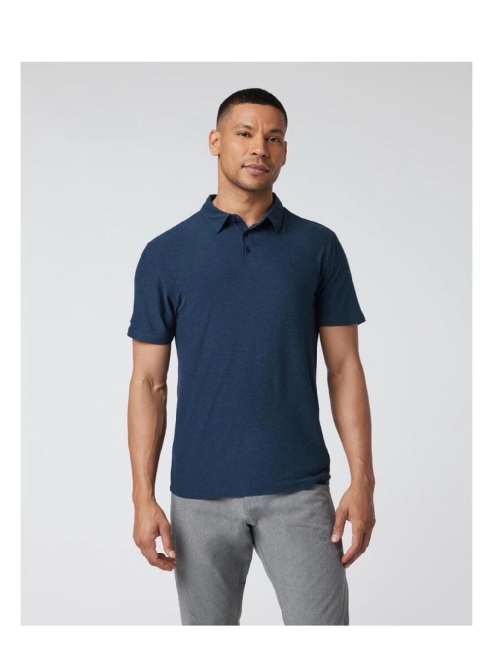 VUORI Men's strato tech Short Sleeve
Performance Polo Shirt Size XL navy